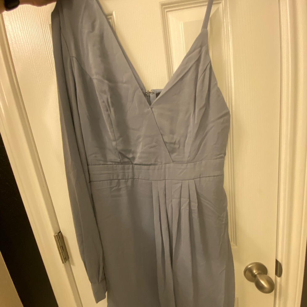 Powder blue asymmetrical dress